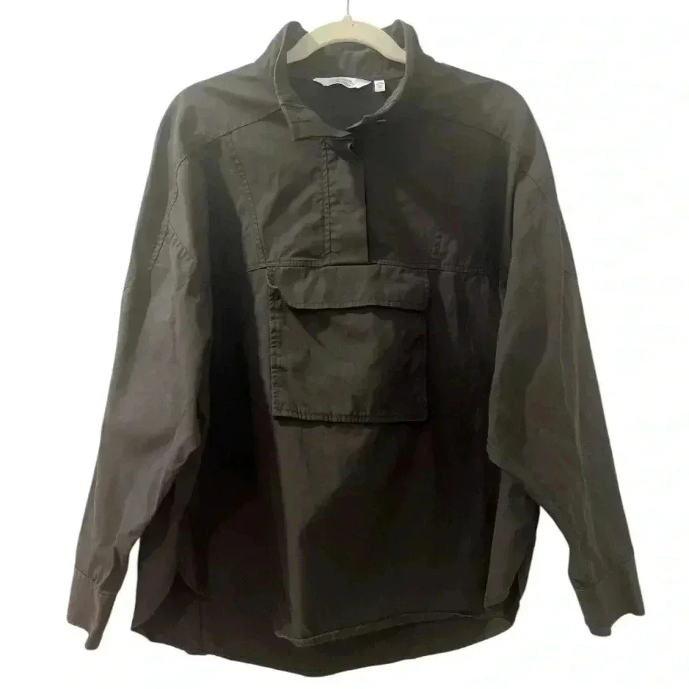 Stockholm Atelier Black Pullover‎ Utility Cotton Shirt Cyberpunk Size Medium